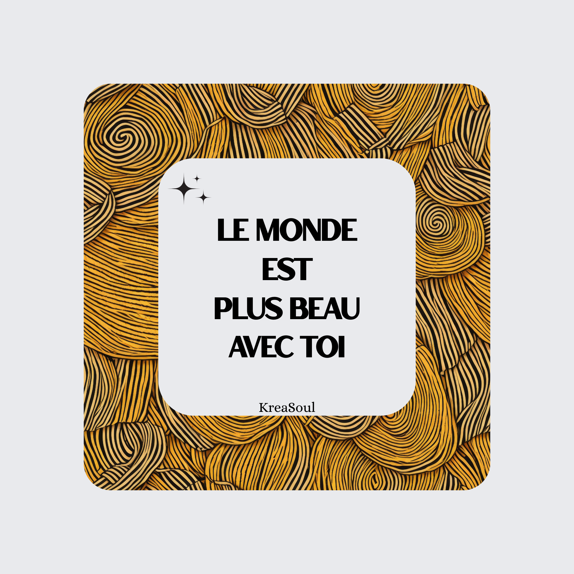 Aimants / Magnets Messages Bienveillants - Fond Wax